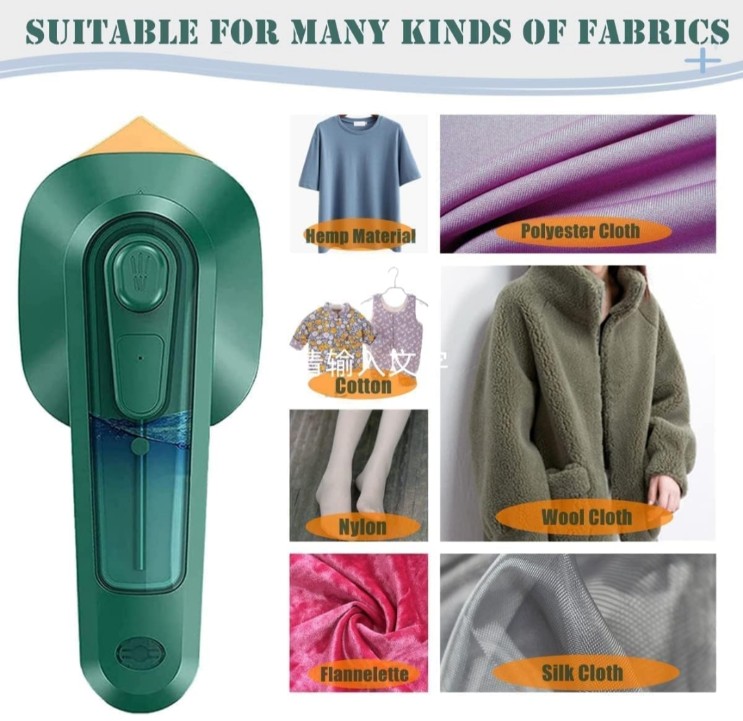 Portable Mini Steam Iron l Hot Dry & Steam Dry l 60 ml water Capacity