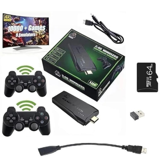 IC Plus Video Game for Tv 2.4G Wireless Controller Gamepad Set Plug and Play Console for 3D Games, +10000 Preloaded Games, Dual Controllers, HDMI Output Ultimate 90s Retro Game