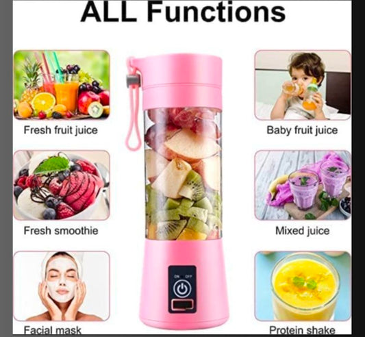 Portable Mini Juicer Blender, 5 Blade Juicer, USB Rechargeable Battery